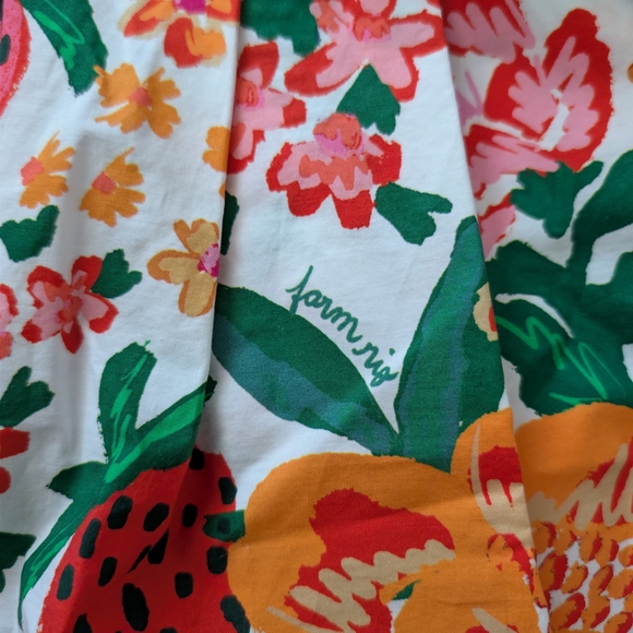 Farm Rio Strawberry Mixed Floral Shorts Jumpsuit NWT Size S Beaded Belt Romper - Picture 6 of 10